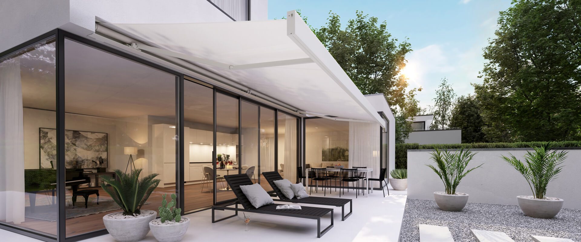 Markilux Brisbane by Dove Industry - Image features folding arm awning