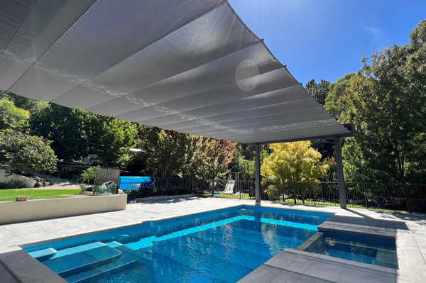Brisbane shade system over pool